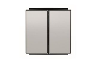 Tecla doble interruptor-conmutador plata SKY NIESSEN 8511 PL