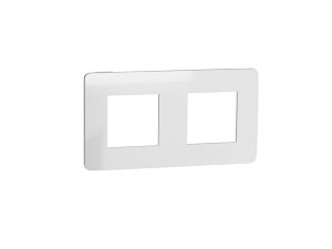 Marco 2 elementos Studio metal Aluminio Schneider BL NEW UNICA EUNEA NU280455