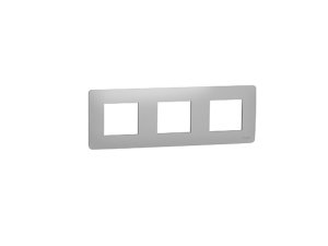 Marco 3 elementos Studio Aluminio Schneider NEW UNICA EUNEA NU200630