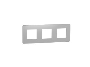 Marco 3 elementos Studio metal Aluminio Schneider BL NEW UNICA EUNEA NU280655