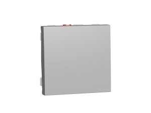 Pulsador 2 modulos Aluminio Schneider NEW UNICA EUNEA NU320630