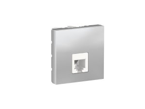 Toma telefono RJ12 2 modulos Aluminio Schneider NEW UNICA EUNEA NU349730