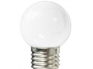 Lámpara LED Esférica IP44 1W E27 6500K SILVER SANZ 965027