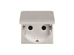 Base 2p+t c/tapa prot.inf. ZENIT NIESSEN N2288.1 Plata