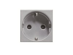 Base enchufe 2p+t p. inf. ZENIT NIESSEN N2288 Plata