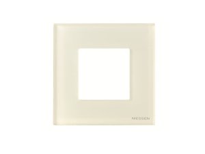 Marco de 1 elemento, 2 módulos ZENIT NIESSEN N2271 Cristal Blanco