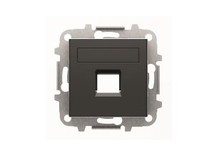 Tapa 1 conector persiana negro soft SKY NIESSEN 8518.1 NS