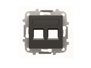 Tapa 2 conector persiana negro soft SKY NIESSEN 8518.2 NS