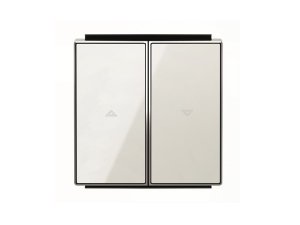 Tecla interrup. persianas cristal blanco SKY NIESSEN 8544 CB