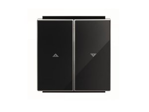 Tecla interruptor persianas cristal negro SKY NIESSEN 8544 CN