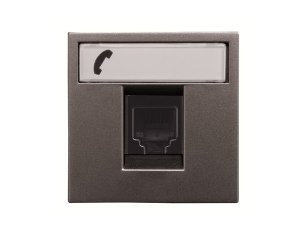 Toma tlf.6 cont.rj12 tornillo ZENIT NIESSEN N2217.6 Antracita