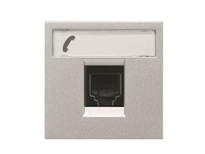 Toma tlf.6 cont.rj12 tornillo ZENIT NIESSEN N2217.6 Plata