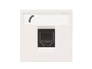 Toma tlf.6 cont.rj12 tornillo ZENIT NIESSEN N2217.6 blanco