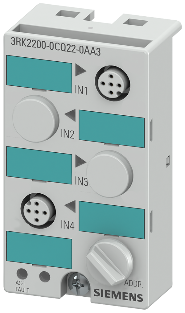 Módulo compacto AS-i K45 digital esclavo A/B, 4DI, (3RK2200-0CQ22-0AA3)