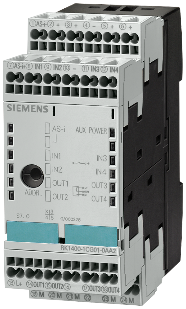 Módulo AS-i SlimLine Producto a extinguir S45, dig (3RK1402-3CG00-0AA2)