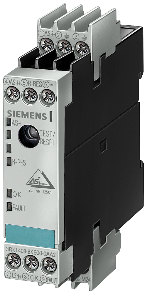 Módulo de defecto a tierra AS-i IP20 S22,5, vigila (3RK1408-8KE00-0AA2)