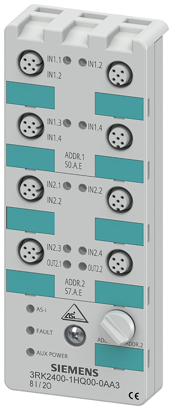 Módulo compacto AS-i K60 digital esclavo A/B, 8DI/ (3RK2400-1HQ00-0AA3)