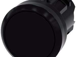 pulsador, 22 mm, redondo, plástico, negro, botón, (3SU1000-0AB10-0AA0)