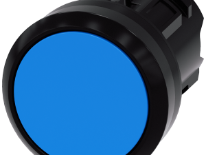 pulsador, 22 mm, redondo, plástico, azul, botón, r (3SU1000-0AB50-0AA0)