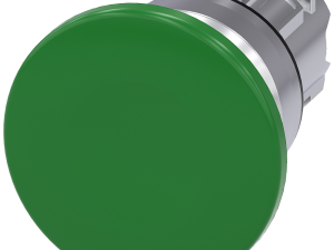 pulsador de seta, 22 mm, redondo, metal, brillante (3SU1050-1BD40-0AA0)