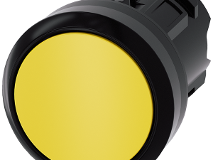 pulsador, 22 mm, redondo, plástico, amarillo, botó (3SU1000-0AB30-0AA0)