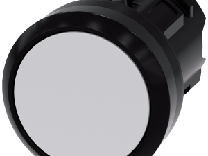 pulsador, 22 mm, redondo, plástico, blanco, botón, (3SU1000-0AB60-0AA0)