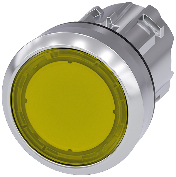 pulsador luminoso, 22 mm, redondo, metal, brillant (3SU1051-0AB30-0AA0)