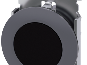 pulsador, 30 mm, redondo, metal, mate, negro, anil (3SU1060-0JB10-0AA0)