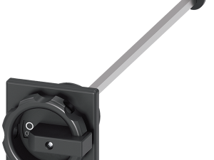 Mando giratorio para montaje en puerta, negro 66x6 (3LD9344-2CA)