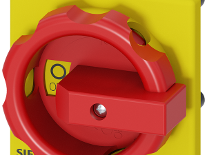 Accionamiento giratorio, rojo/amarillo 66x66 mm fi (3LD9344-5C)