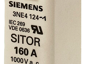 Cartucho de fusibles SITOR, con contactos de cuchi (3NE4121)