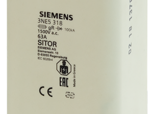 Cartucho de fusibles SITOR, Entrada: 63 A, gR, Un (3NE5318)