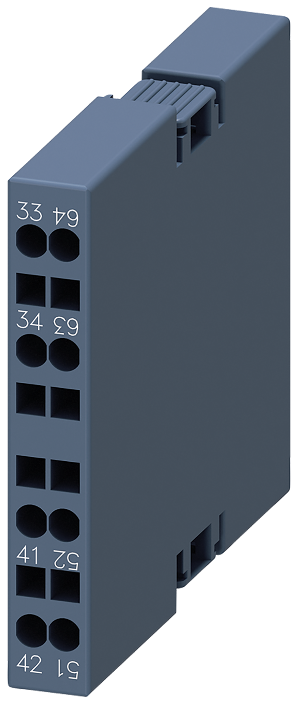 Bloque de contactos aux. compatbl. eléctr. lateral (3RH2921-2DE11)