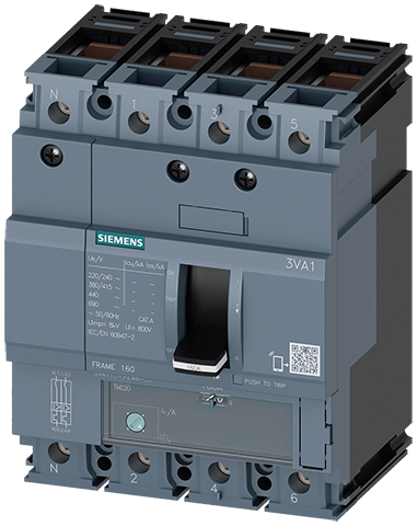 Interruptor automático 3VA1 IEC Frame 160 Clase de (3VA1120-3GE46-0AA0)
