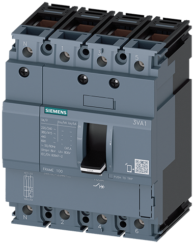 Interruptor automático 3VA1 IEC Frame 100 Clase de (3VA1020-4ED46-0AA0)