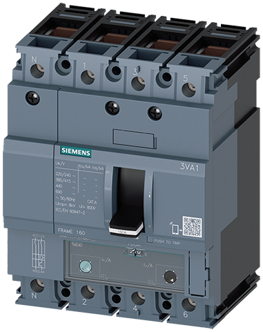 Interruptor automático 3VA1 IEC Frame 160 Clase de (3VA1110-5EF46-0AA0)