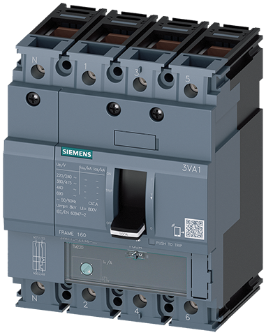 Interruptor automático 3VA1 IEC Frame 160 Clase de (3VA1125-6EE46-0AA0)