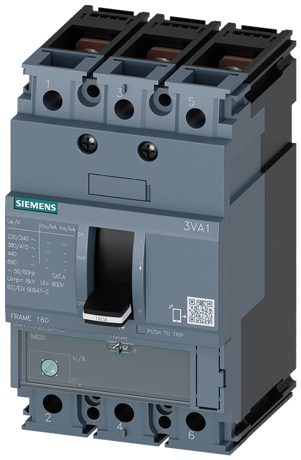 Interruptor automático 3VA1 IEC Frame 160 Clase de (3VA1110-5EE32-0AA0)