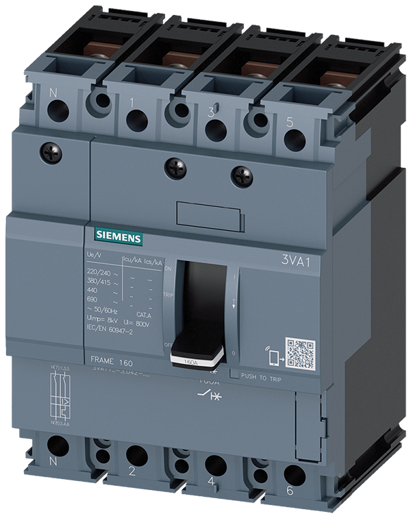 Interruptor automático 3VA1 IEC Frame 160 Clase de (3VA1116-5ED42-0AA0)
