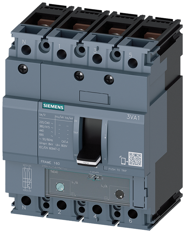 Interruptor automático 3VA1 IEC Frame 160 Clase de (3VA1125-4EF42-0AA0)