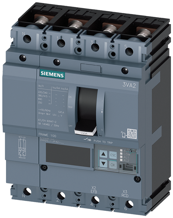Interruptor automático 3VA2 IEC Frame 100 Clase de (3VA2025-5JP42-0AA0)