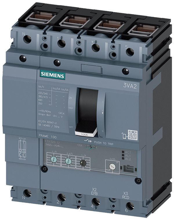 Interruptor automático 3VA2 IEC Frame 100 Clase de (3VA2040-5HL46-0AA0)