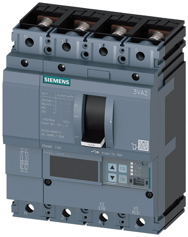 Interruptor automático 3VA2 IEC Frame 100 Clase de (3VA2040-5KP42-0AA0)