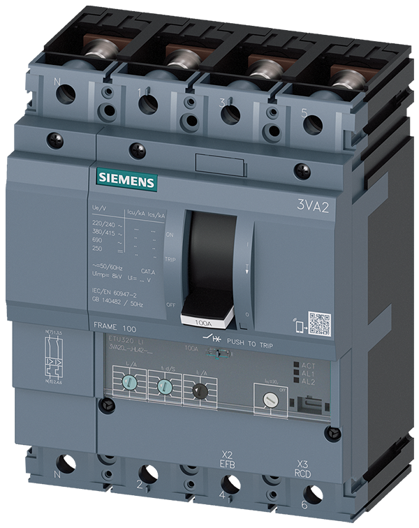 Interruptor automático 3VA2 IEC Frame 100 Clase de (3VA2040-6HL42-0AA0)