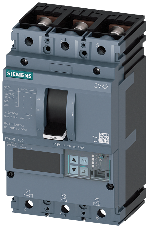 Interruptor automático 3VA2 IEC Frame 100 Clase de (3VA2040-7KQ32-0AA0)