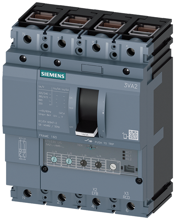 Interruptor automático 3VA2 IEC BASTIDOR 160 Clase (3VA2110-5HM46-0AA0)