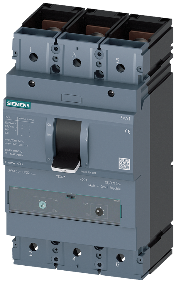 Interruptor automático 3VA1 IEC tamaño 400 Clase d (3VA1332-4EF32-0AA0)