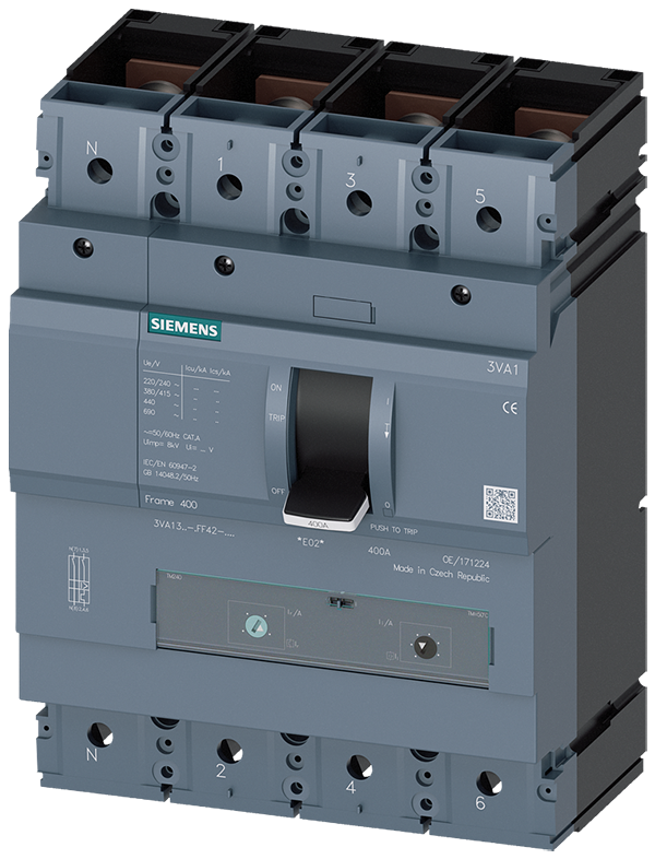 Interruptor automático 3VA1 IEC tamaño 400 Clase d (3VA1340-6FF42-0AA0)