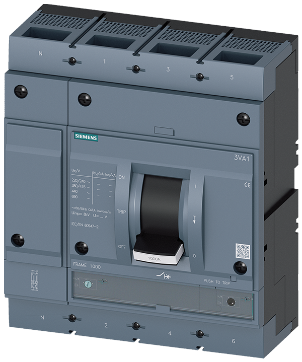 Interruptor automático 3VA1 IEC tamaño 1000 Clase (3VA1563-6EF42-0AA0)