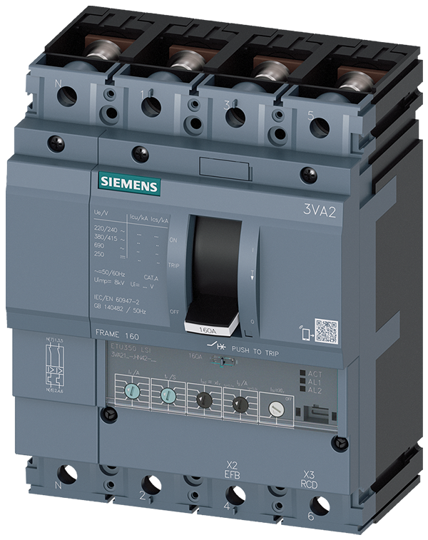 Interruptor automático 3VA2 IEC Frame 160 Clase de (3VA2140-5HN42-0AA0)